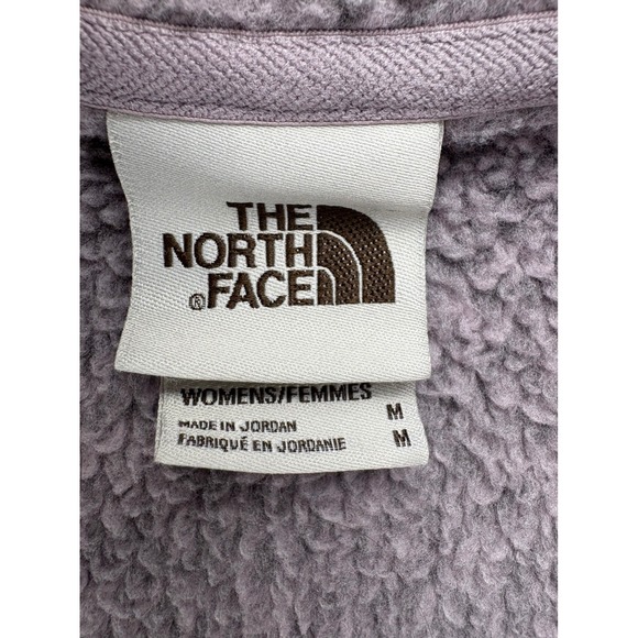 North Face Jacket Womens M Full Zip Sweater Knit Fleece Heather Lilac Purple - Picture 5 of 14